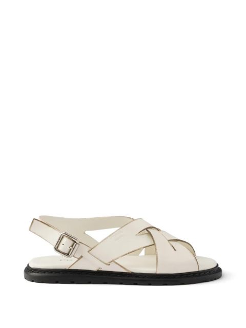 Prada antiqued leather sandals - Neutrals - zdjęcie produktu nr 1