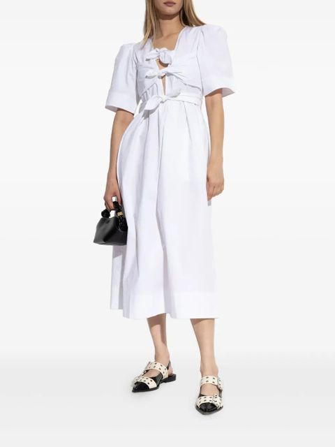 GANNI poplin dress - White