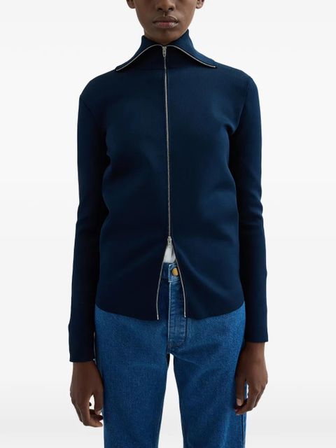 Jil Sander zip-up cardigan - Blue - zdjęcie produktu nr 2