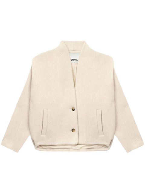 ISABEL MARANT Drogo bomber jacket - White - zdjęcie produktu nr 1