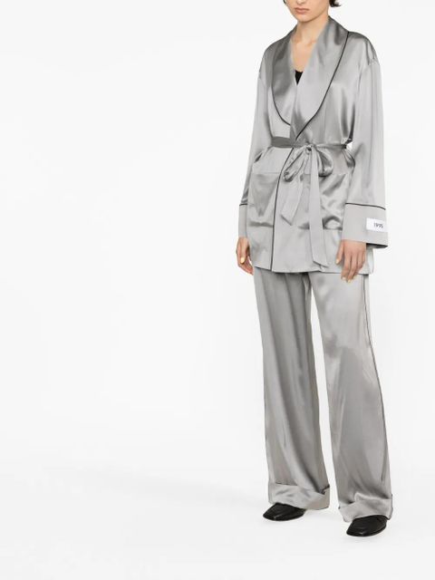 Dolce & Gabbana belted satin jacket - Grey - zdjęcie produktu nr 2