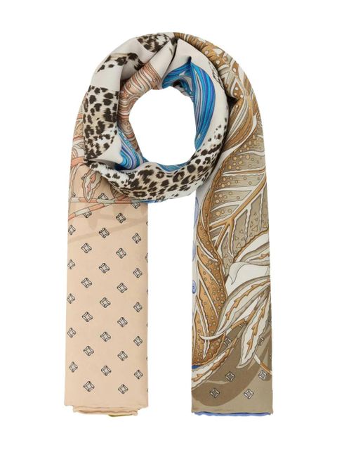 Ferragamo leopard-print silk scarf - Neutrals
