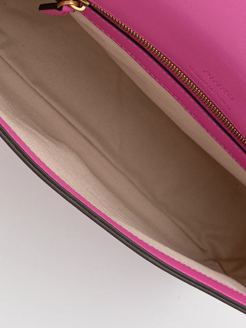 Pinko torebka skórzana kolor różowy 104524 A0QO