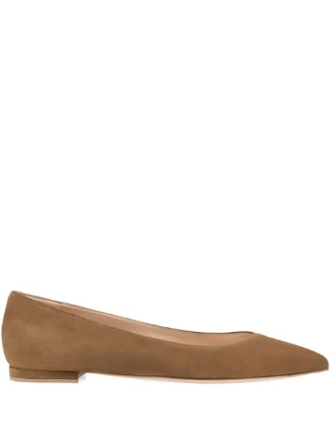 Gianvito Rossi Gianvito pointed-toe ballet flats - Brown - zdjęcie produktu nr 1