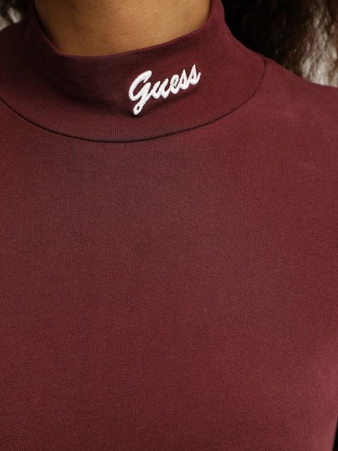 Guess sukienka ALBA kolor bordowy mini dopasowana V5BK04 KCBF1