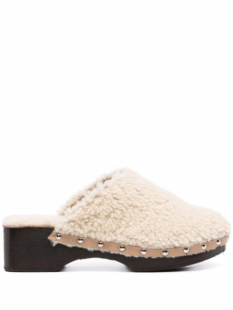 Ancient Greek Sandals closed sheepskin clogs - Neutrals - zdjęcie produktu nr 1