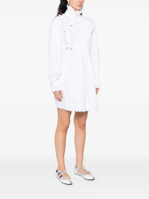 Coperni ruffled pleated dress - White