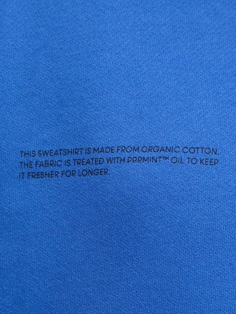 Pangaia bluza bawełniana kolor niebieski z nadrukiem