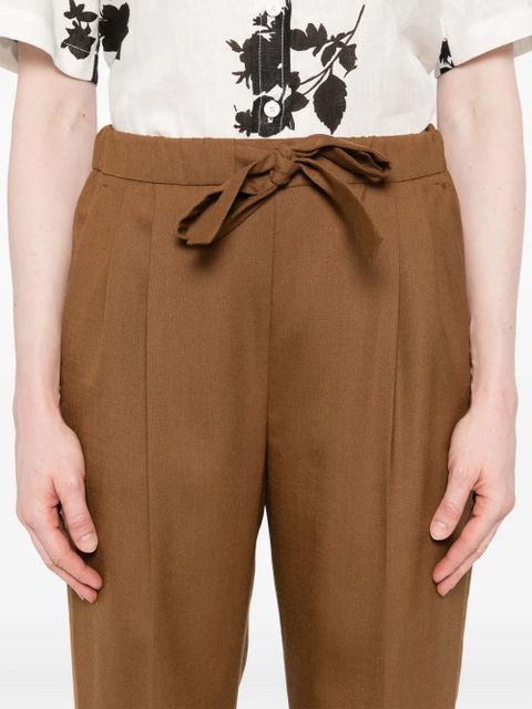 Max Mara virgin-wool straight-leg - Brown