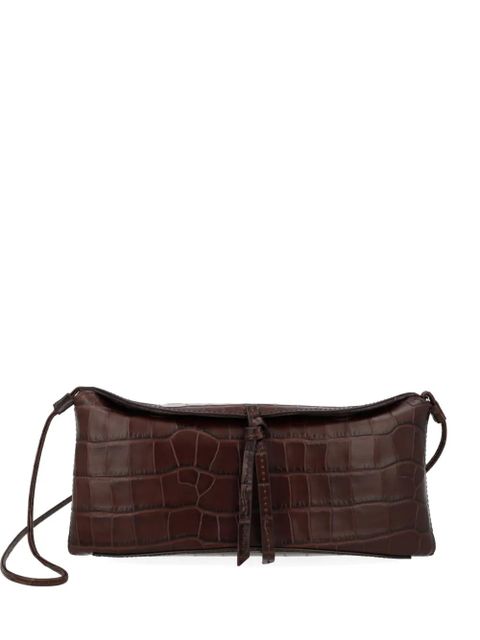 STAUD croc-effect leather shoulder bag - Brown - zdjęcie produktu nr 1
