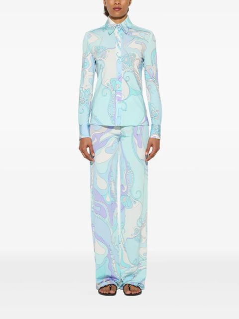 PUCCI orchidee-print shirt - Blue - zdjęcie produktu nr 2