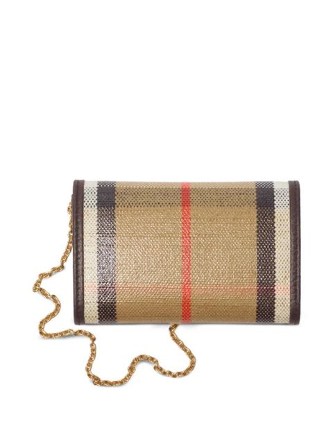 Burberry Highlands check chain crossbody bag - Neutrals