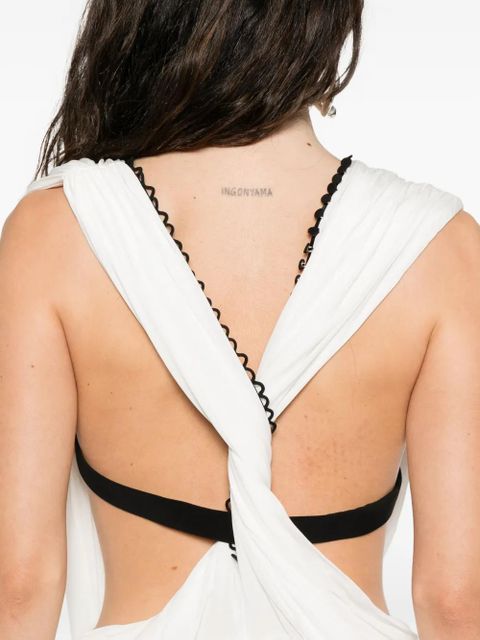 Christopher Esber plunge v-neck dress - White