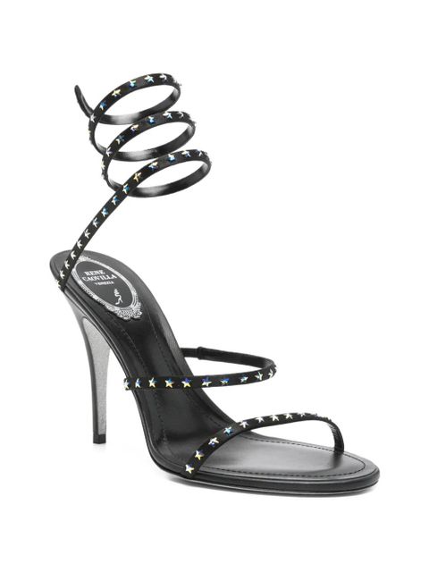 René Caovilla Cleo star-studded ankle-wrap sandals - Black - zdjęcie produktu nr 2