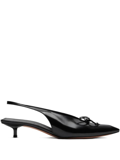 Jacquemus 35mm bow-detail slingback pumps - Black - zdjęcie produktu nr 1