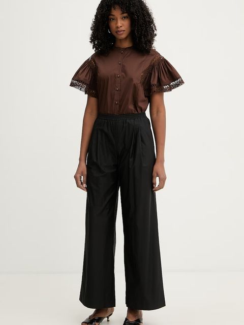 Twinset bluzka z falbanką damska bawełniana - zdjęcie produktu nr 1