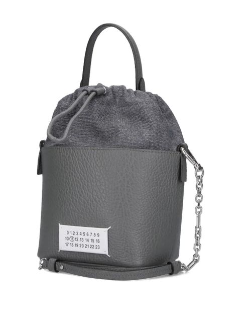 Maison Margiela 5AC drawstring leather bucket bag - Grey - zdjęcie produktu nr 2