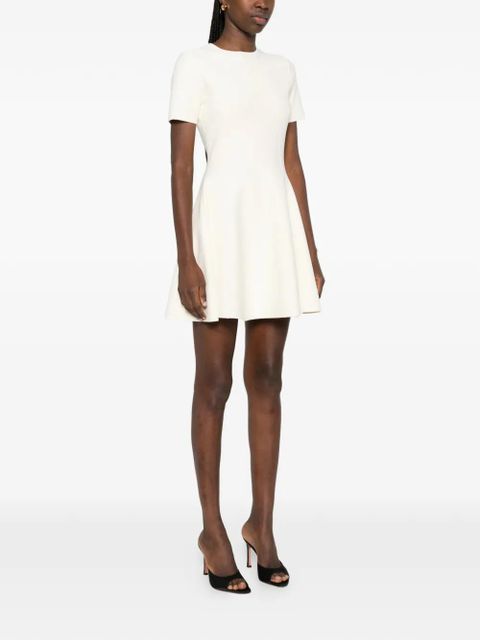 Alexander McQueen short-sleeve mini dress - Neutrals