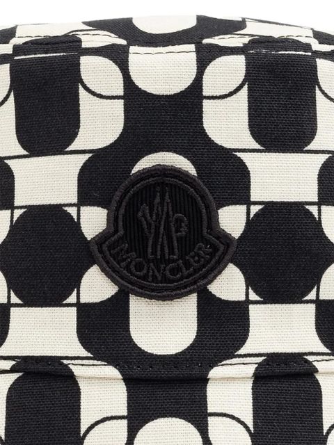 Moncler printed cotton hat - Black