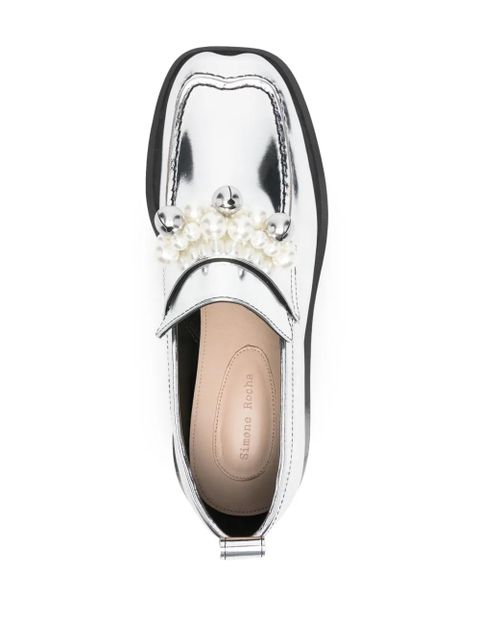 Simone Rocha Heart Toe Platform loafers - Silver