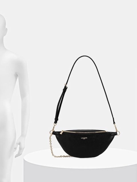 Lacoste torebka skórzana kolor czarny NF5098PH