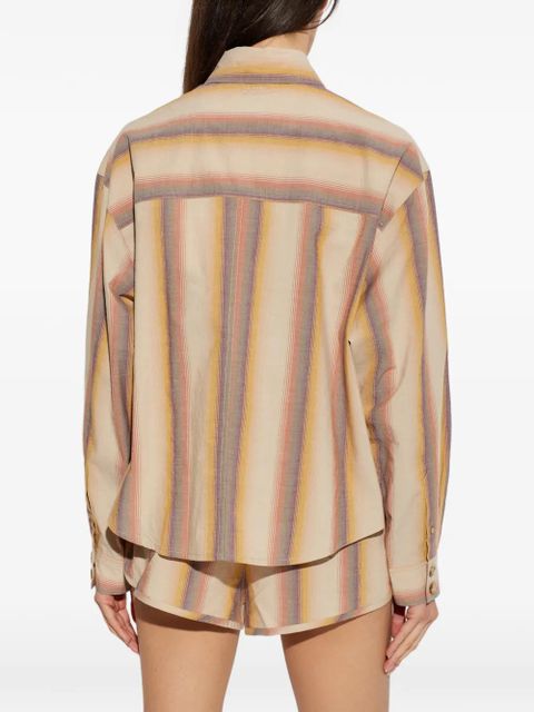 ISABEL MARANT striped pocketed shirt - Neutrals