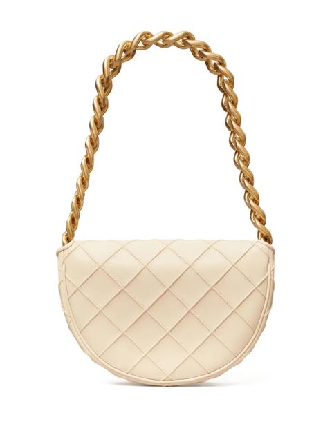 Tory Burch mini Fleming crescent bag - Neutrals