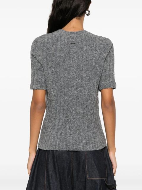 JW Anderson cable-knit short sleeve T-shirt - Grey