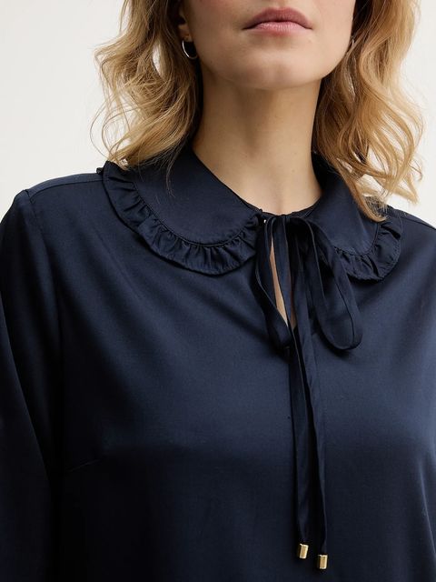 Barbour bluzka Evie damska kolor granatowy gładka LSH1725