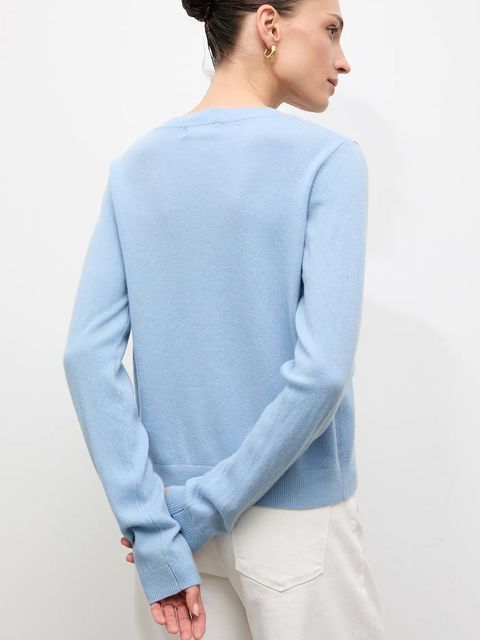 Answear.LAB kardigan z wełny merino damski kolor niebieski lekki - zdjęcie produktu nr 2