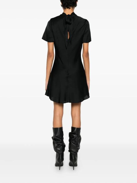 STAUD Iris cowl neck short sleeve dress - Black