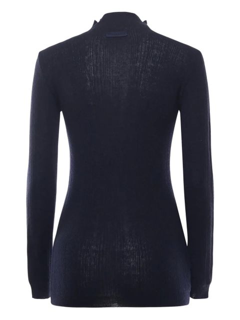 PINKO ribbed high-neck sweater - Blue - zdjęcie produktu nr 2