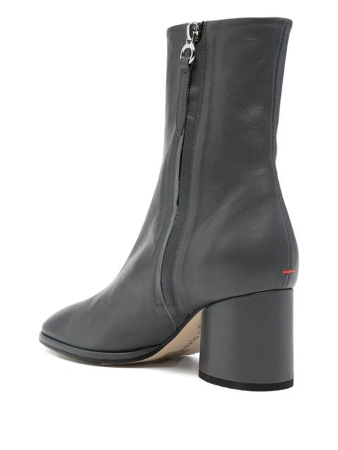 Aeyde block-heel leather ankle boots - Black