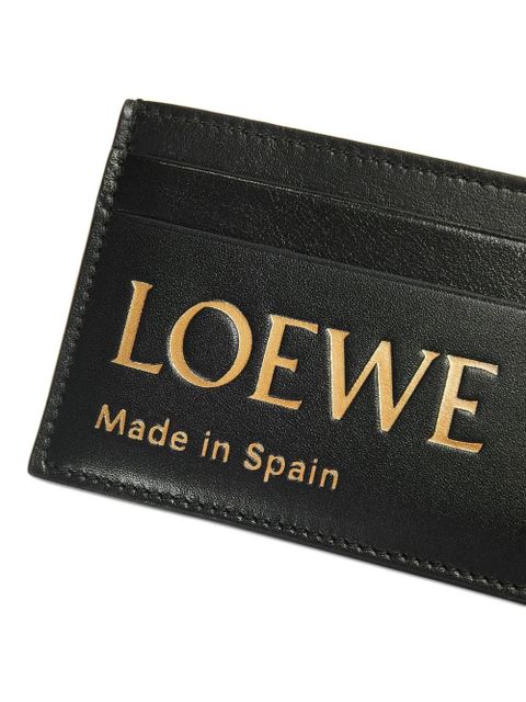 LOEWE logo-embossed leather card holder - Black