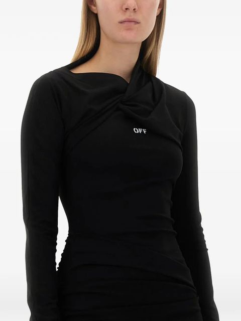 Off-White logo mini dress - Black