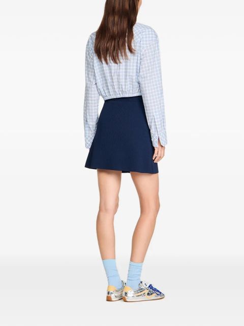 SANDRO press-stud-fastening short skirt - Blue - zdjęcie produktu nr 2