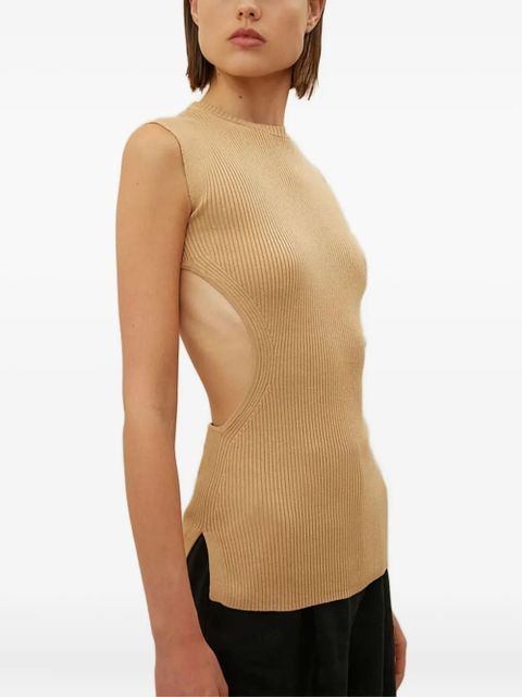 LouLou de Saison ribbed open-back vest - Brown - zdjęcie produktu nr 2