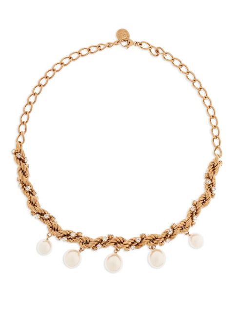 Marni pearl-embellished chain necklace - Gold - zdjęcie produktu nr 1