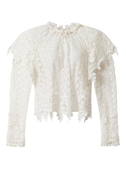 ISABEL MARANT Hyliana ruffled lace top - White - zdjęcie produktu nr 1
