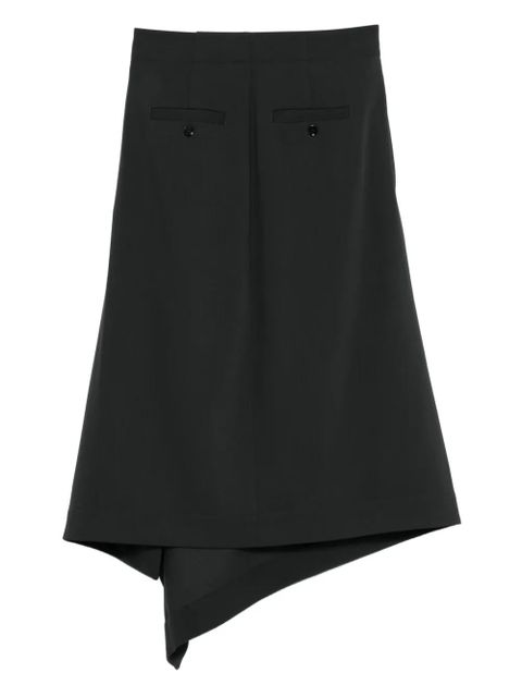 AMI Paris asymmetrical wrap skirt - Black
