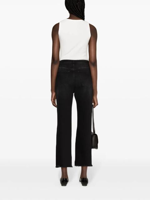 TOTEME high-rise straight-leg jeans - Black