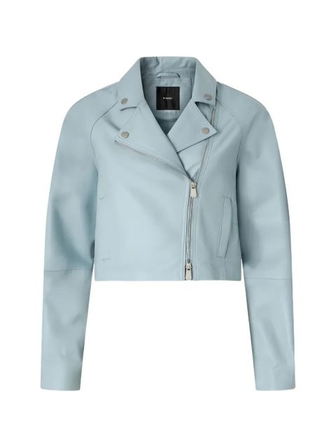 PINKO zip leather jacket - Blue - zdjęcie produktu nr 1