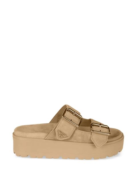 Prada buckle platform sandals - Neutrals - zdjęcie produktu nr 1
