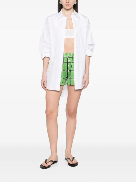 Guest In Residence plaid shorts - Green - zdjęcie produktu nr 2