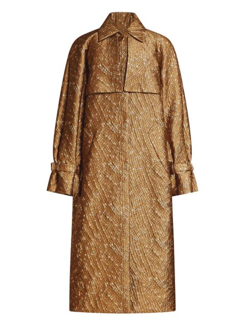 Max Mara metallic jacquard trench coat - Gold - zdjęcie produktu nr 1