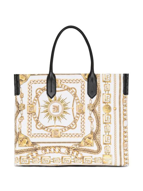 Balmain medium B-Army tote bag - White