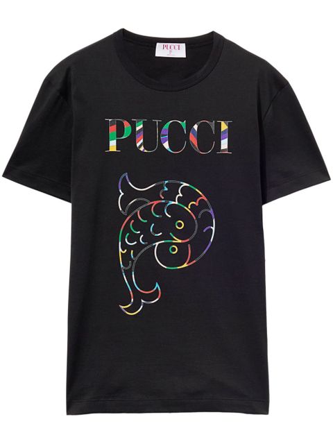 PUCCI logo-print cotton T-shirt - Black - zdjęcie produktu nr 1