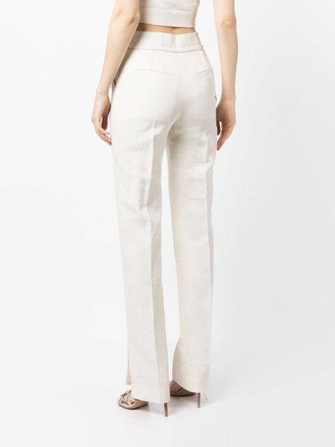 Jacquemus Le Pantalon Tibau Brodé tailored trousers - White