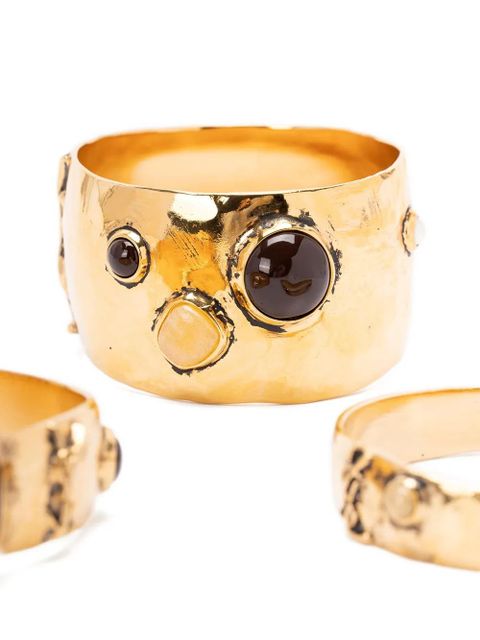 Saint Laurent Cassandre Cabochon bracelet (set of three) - Gold - zdjęcie produktu nr 2