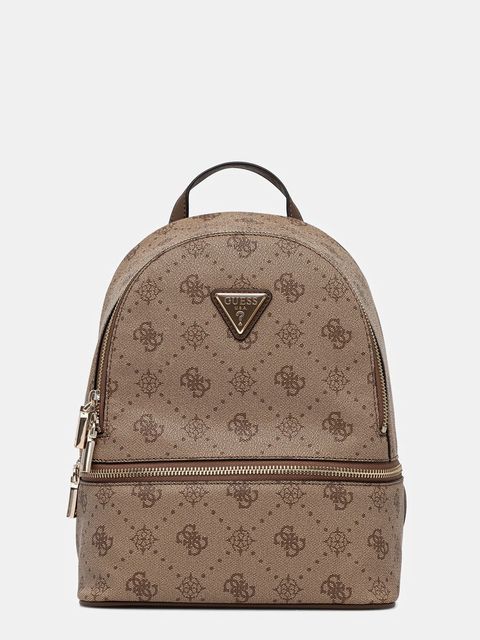 Guess plecak SILIA damski kolor beżowy mały wzorzysty TWGP98 90032